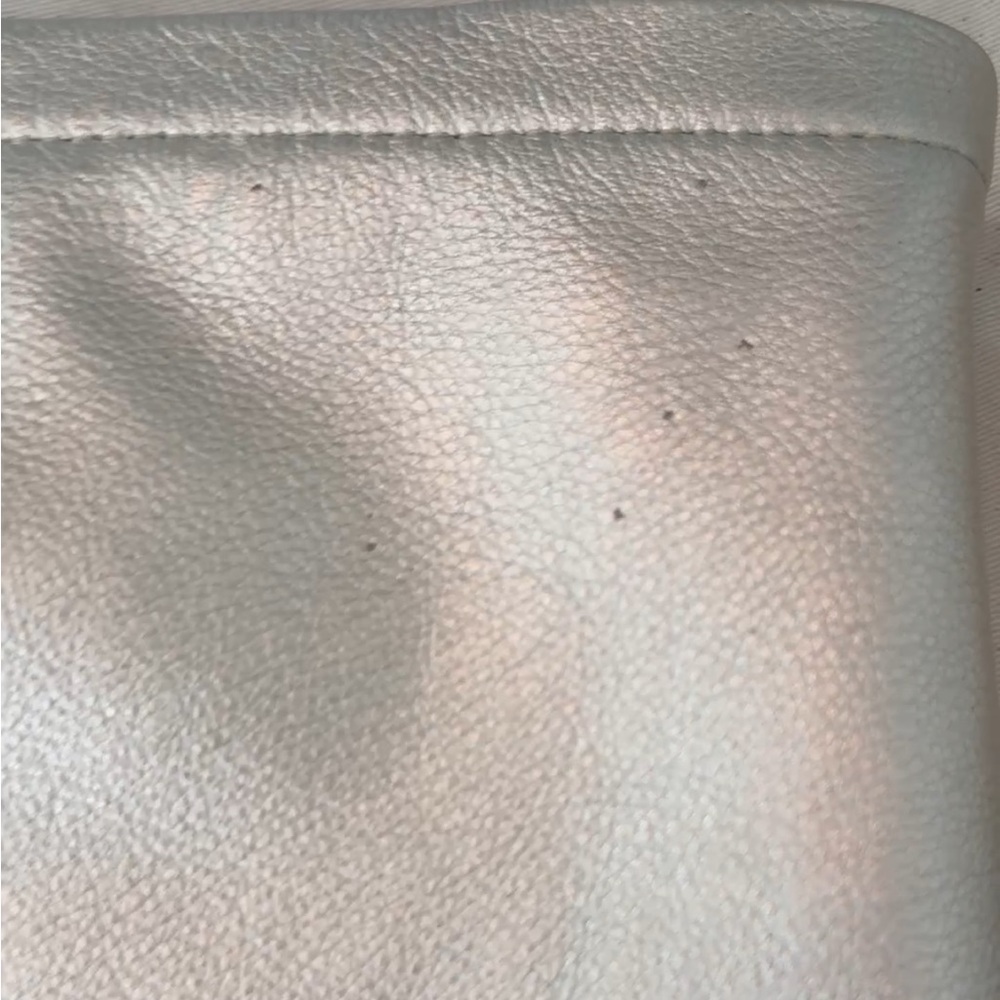 Metallic Pearl Shoulder Hobo with Tan Strap - Picture 9 of 16